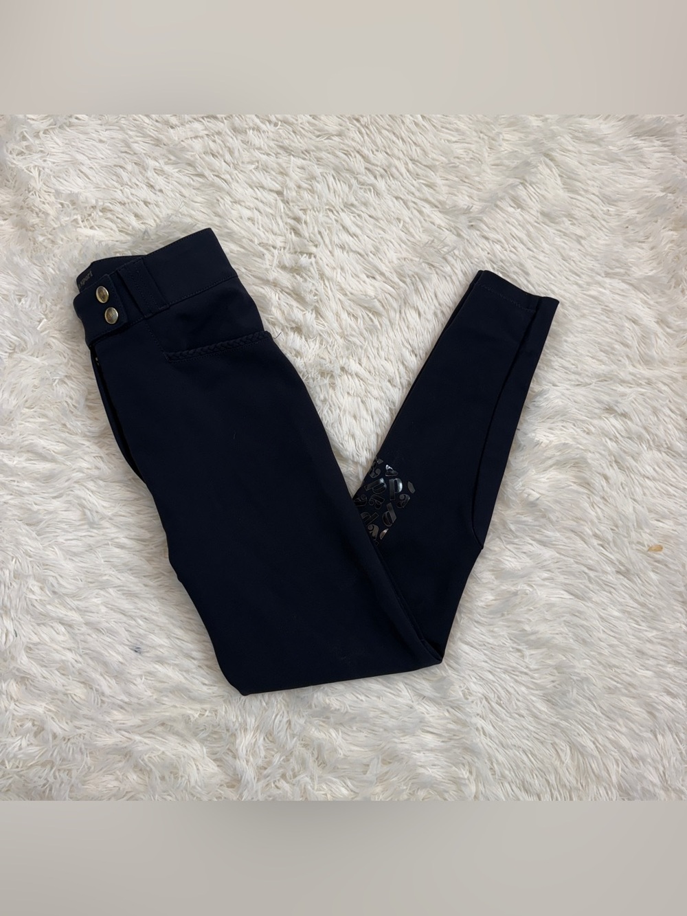 Women’s Size EU32 Navy Dada Sport Knee Patch Horseback Riding Breeches. Good Con